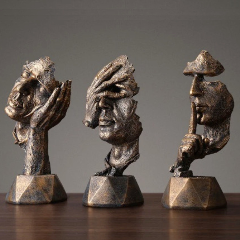 Escultura Sabios ciegos, sordos y mudos