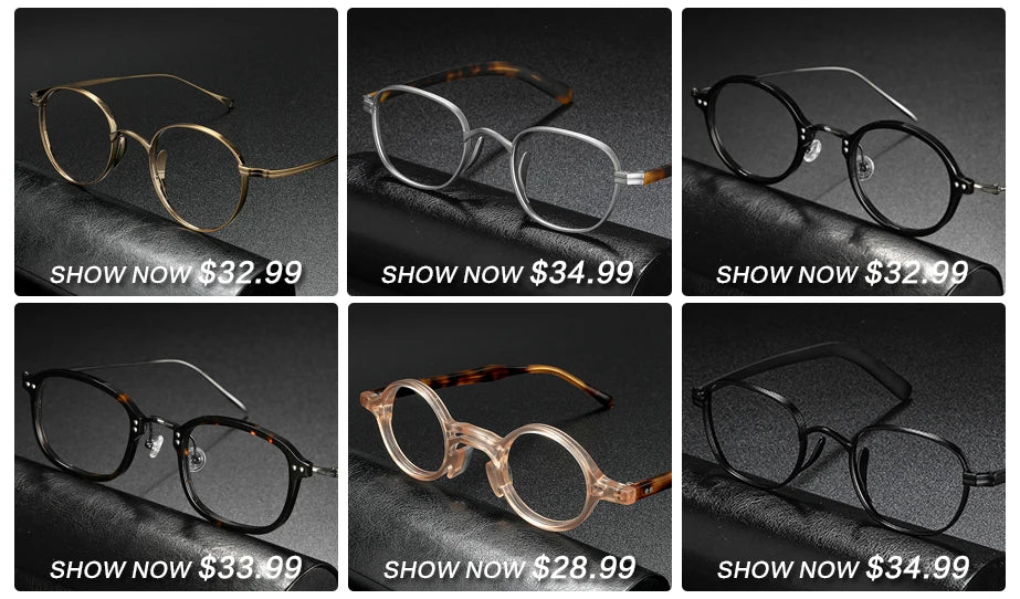 Montura de gafas de titanio vintage Luxxion