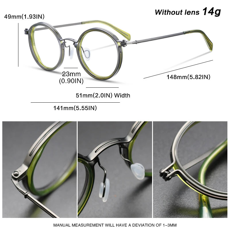 Montura de gafas de titanio vintage Luxxion