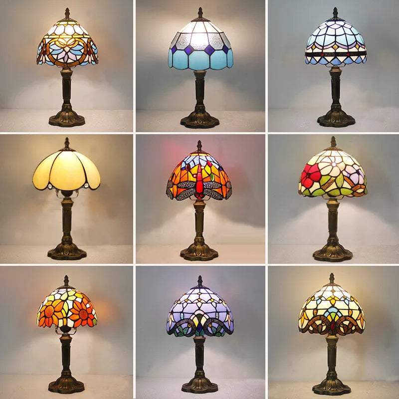 RETRO TIFFANY TABLE LIGHT BAROQUE