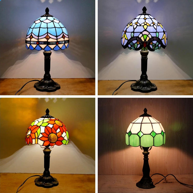 RETRO TIFFANY TABLE LIGHT BAROQUE