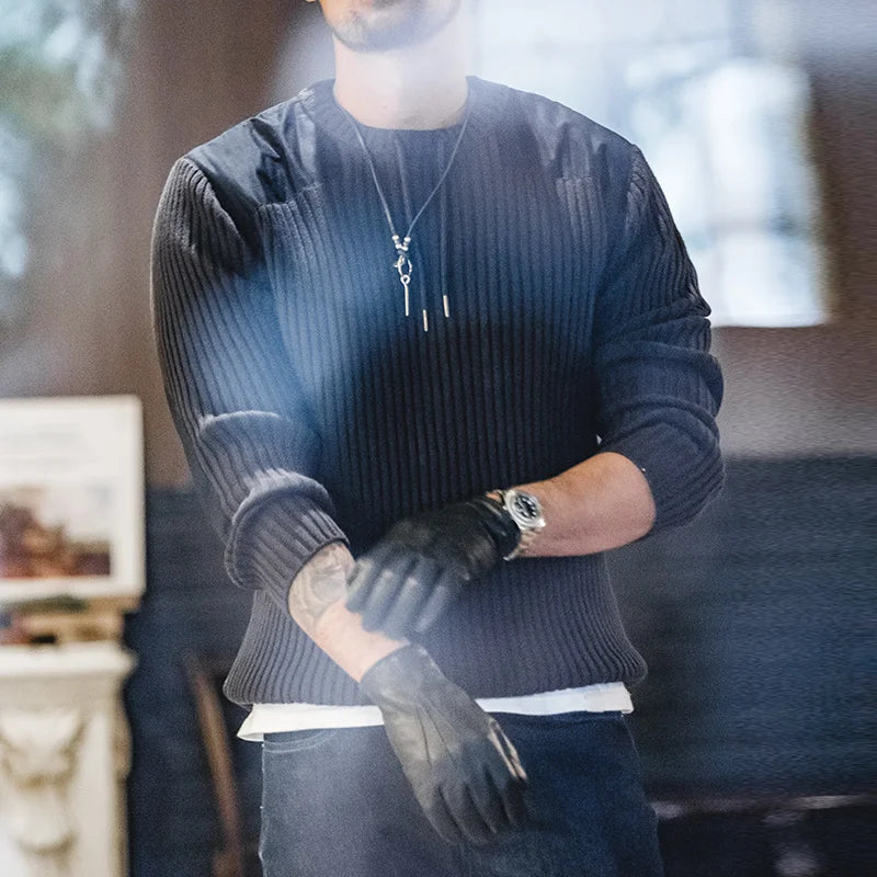 VERTICAL STRIPE SWEATER
