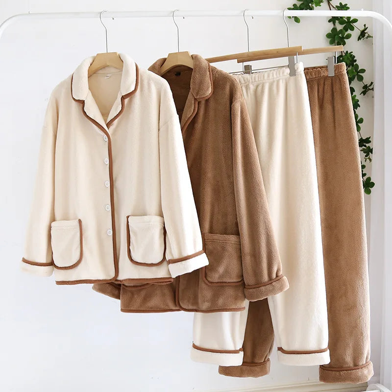 CORAL FLEECE PAJAMA SET