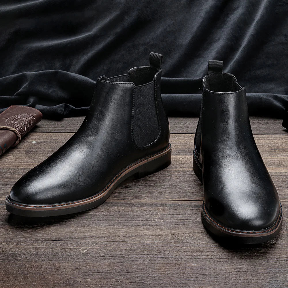Botas clásicas de piel Chelsea
