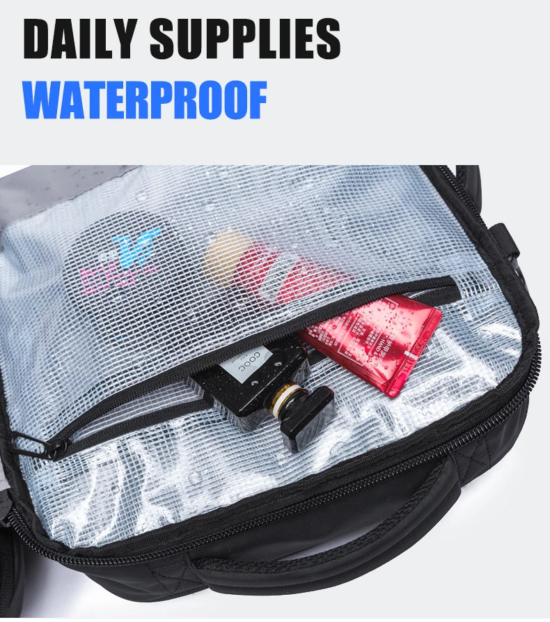 Mochila expandible para hombre, resistente al agua, para portátil de 17,3 pulgadas