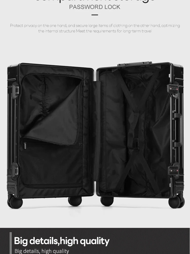 ALUMINUM-MAGNESIUM ALLOY TRAVEL SUITCASE 20/24/28