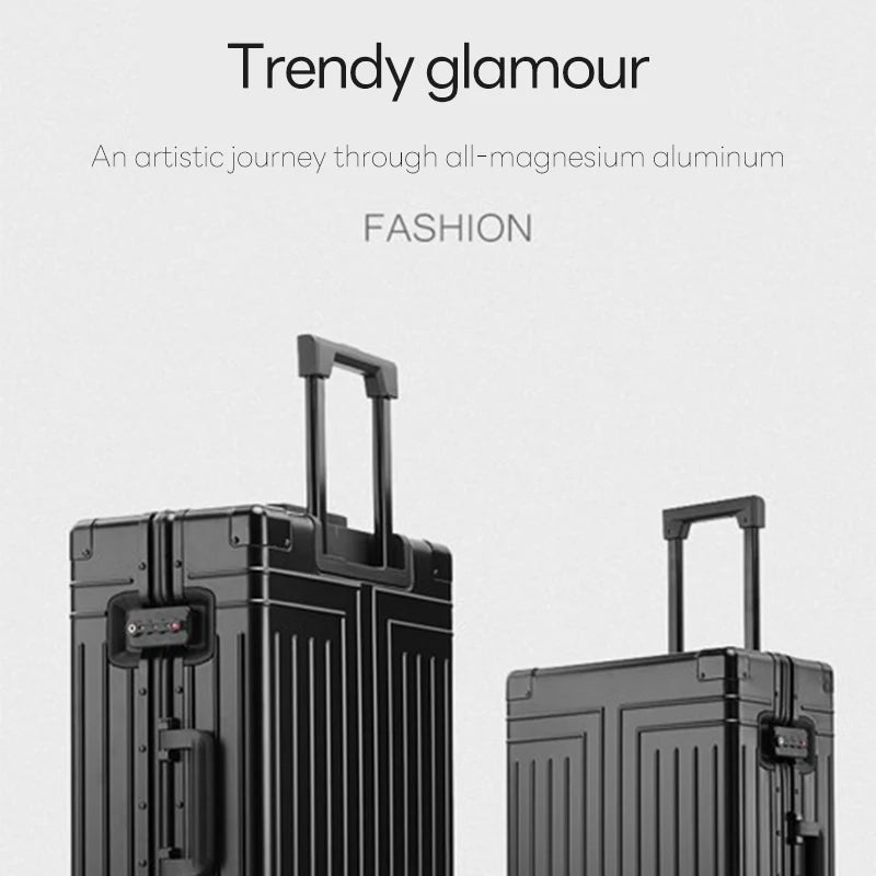 ALUMINUM-MAGNESIUM ALLOY TRAVEL SUITCASE 20/24/28