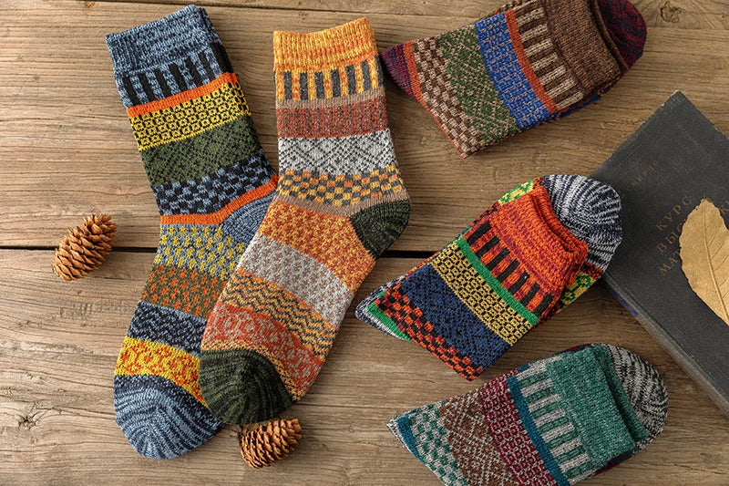 Calcetines cálidos de invierno unisex, 5 pares