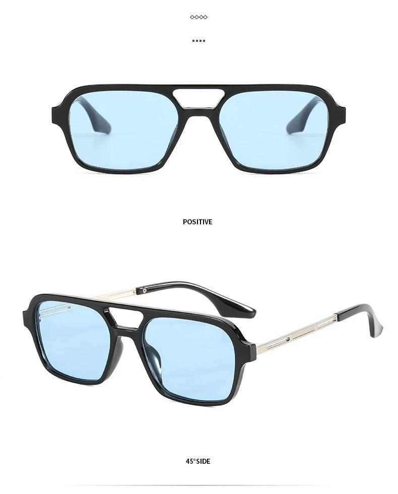 Gafas de sol con montura cuadrada y diseño de leopardo