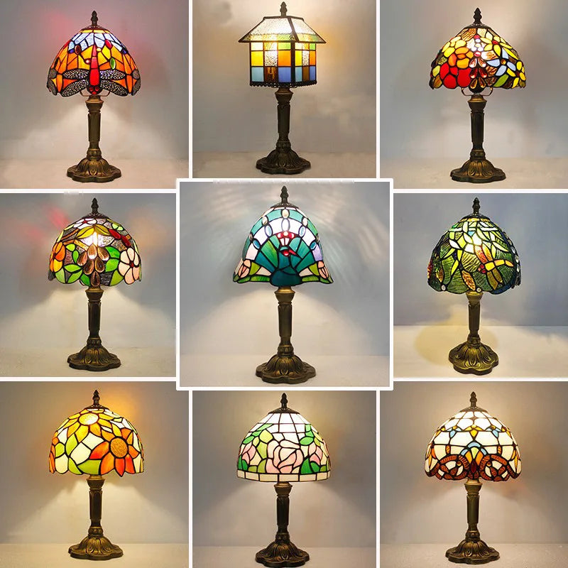 RETRO TIFFANY TABLE LIGHT BAROQUE