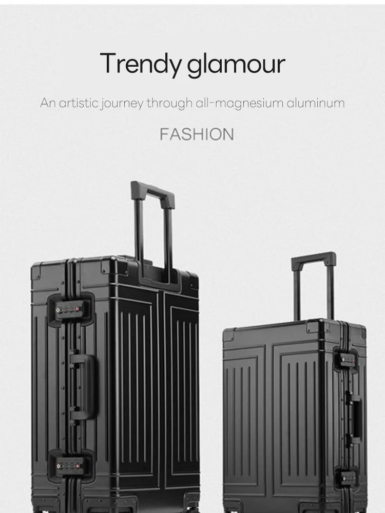 ALUMINUM-MAGNESIUM ALLOY TRAVEL SUITCASE 20/24/28
