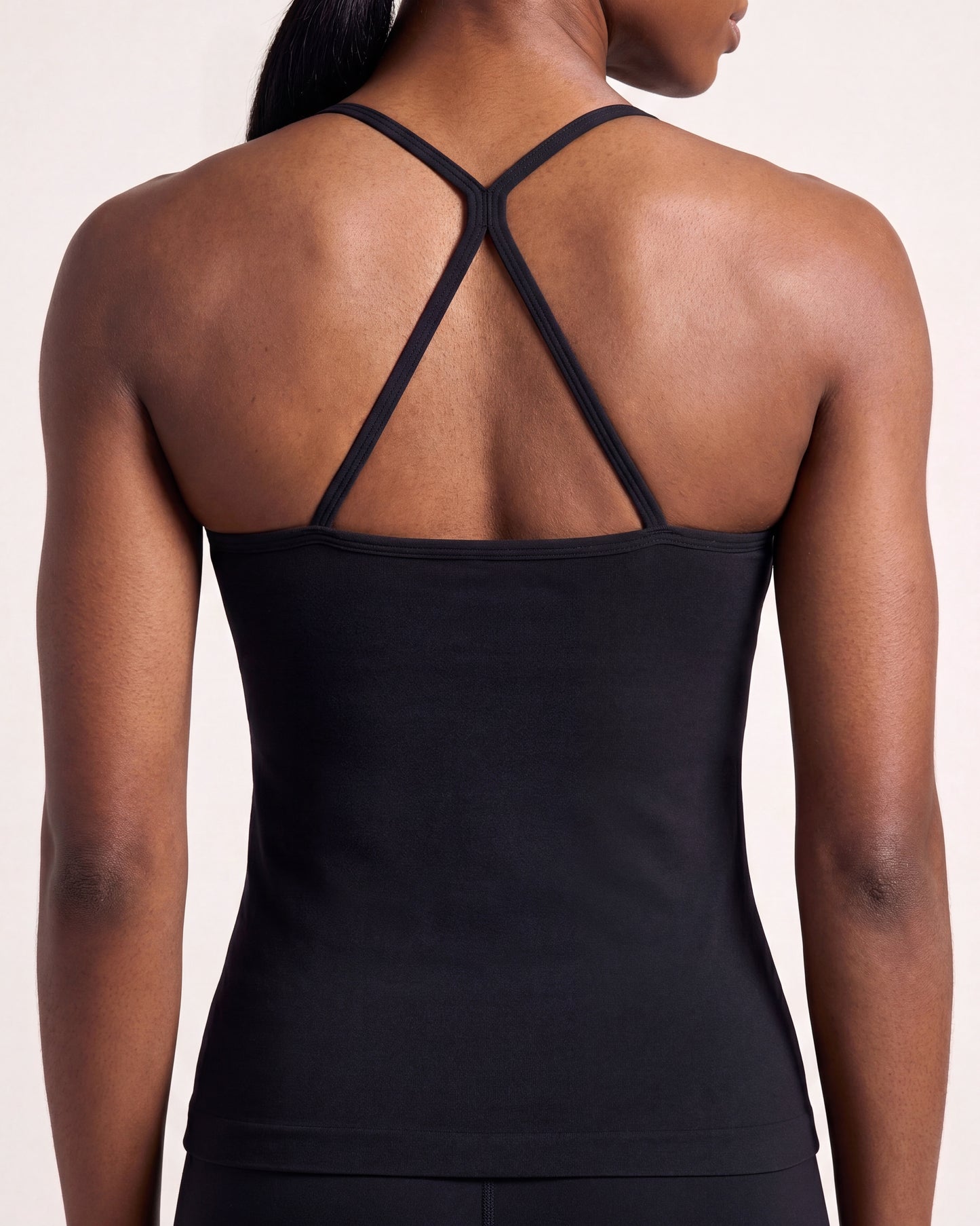 VARCEA Black Cross Back Tank