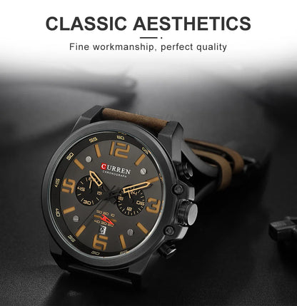 Reloj cronógrafo deportivo negro y gris
