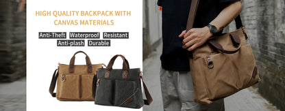 LEATHER MEN BACKPACK 15.6 INCH LAPTOP