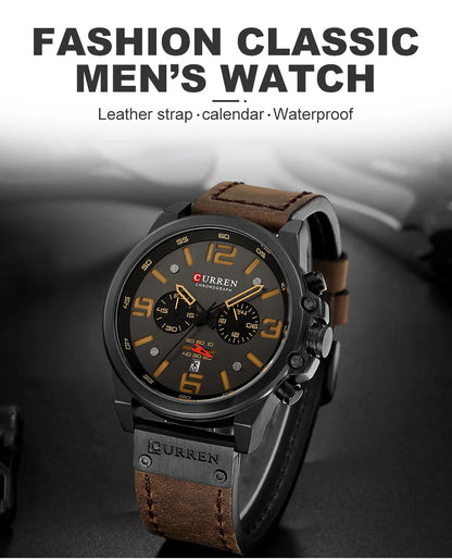 Reloj cronógrafo deportivo negro y gris
