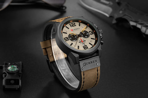 Reloj cronógrafo deportivo negro y gris