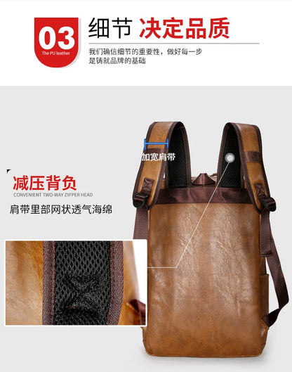 Luxuriöser Reiserucksack aus Leder