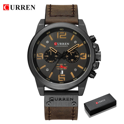Reloj cronógrafo deportivo negro y gris