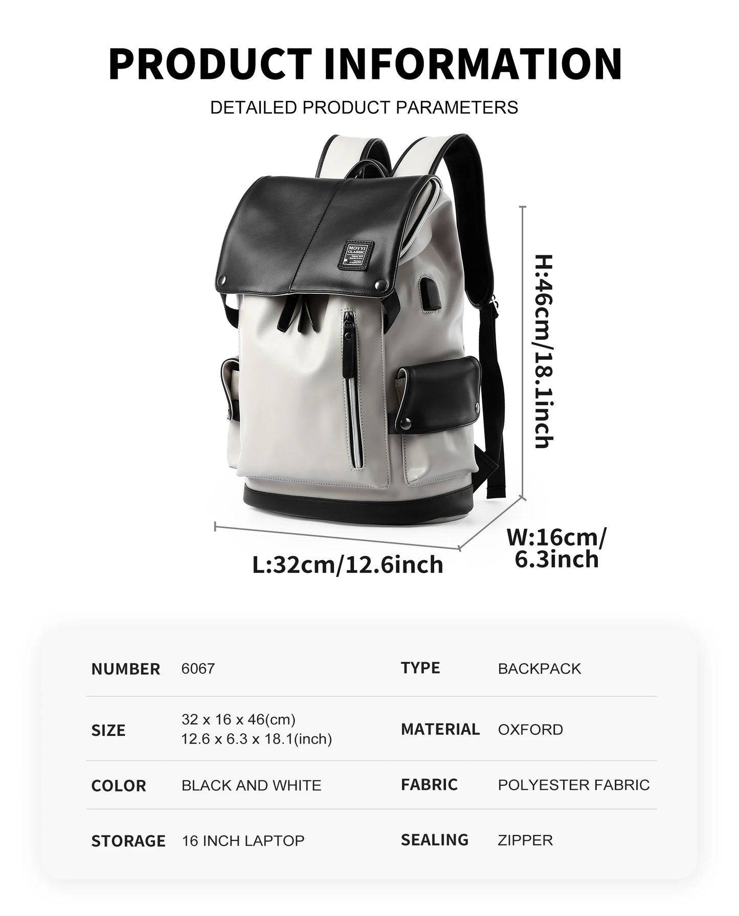 LEATHER MEN BACKPACK 15.6 INCH LAPTOP