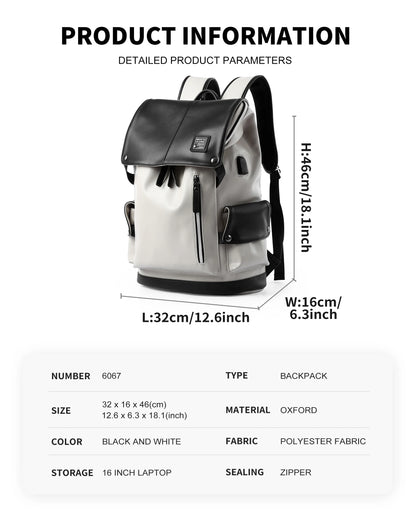 LEATHER MEN BACKPACK 15.6 INCH LAPTOP