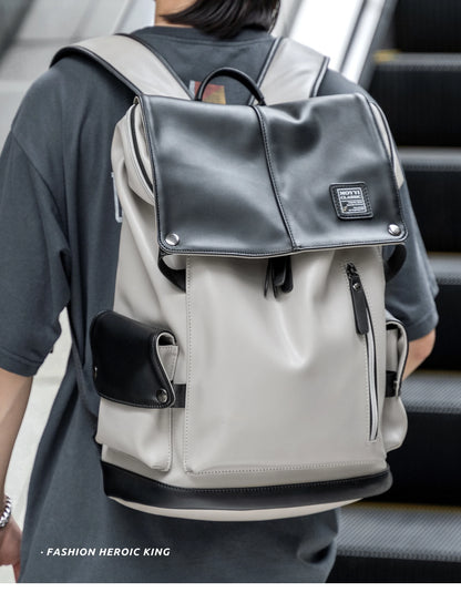 LEATHER MEN BACKPACK 15.6 INCH LAPTOP