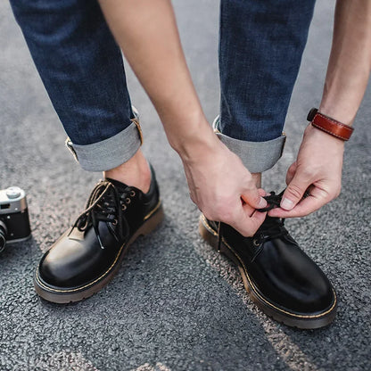 Zapatos de plataforma de cuero para hombre Savagi