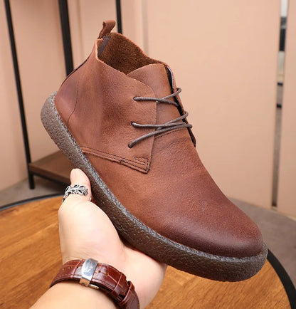 Knöchelstiefel aus weichem Leder Nartin