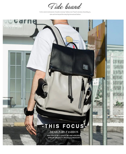 LEATHER MEN BACKPACK 15.6 INCH LAPTOP