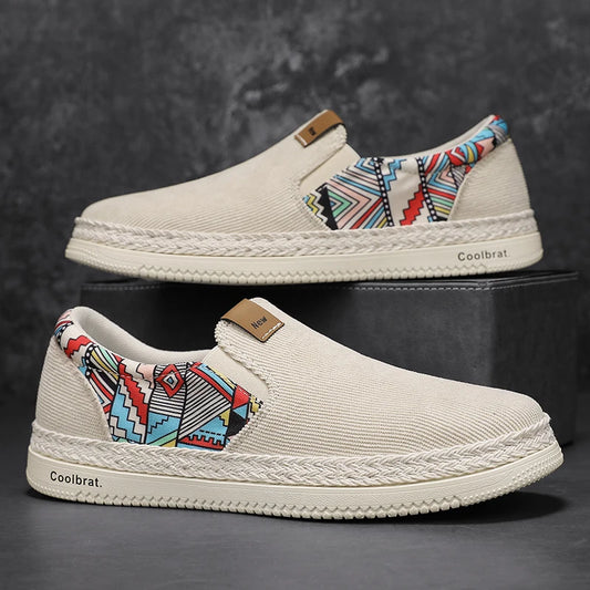Flache Canvasschuhe Grafik Savagi