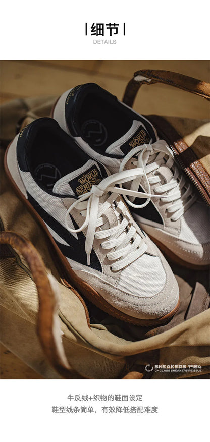 RETRO LOW-TOP TENNIS SNEAKERS