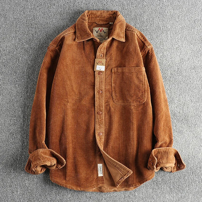 COTTON CORDUROY SHIRT CARAMEL
