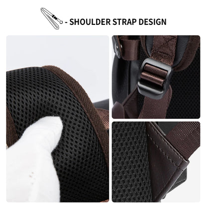 LEATHER MEN BACKPACK 15.6 INCH LAPTOP