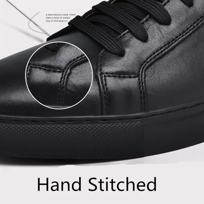 CASUAL GENUINE LEATHER SHOES BLACK