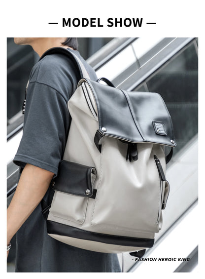 LEATHER MEN BACKPACK 15.6 INCH LAPTOP