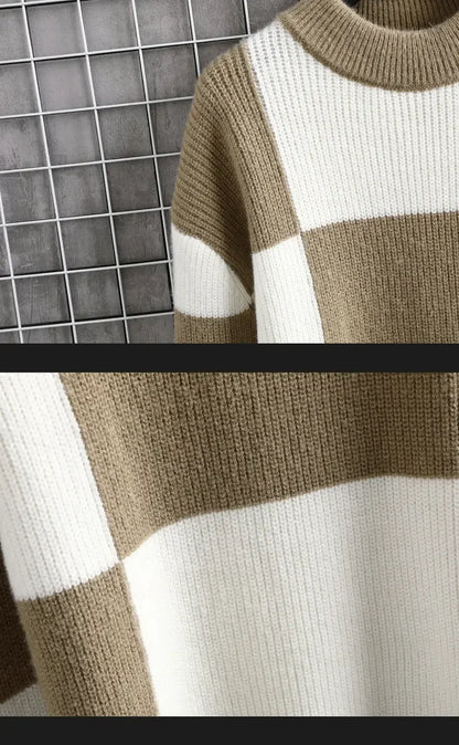 CASUAL PATCHWORK SWEATER