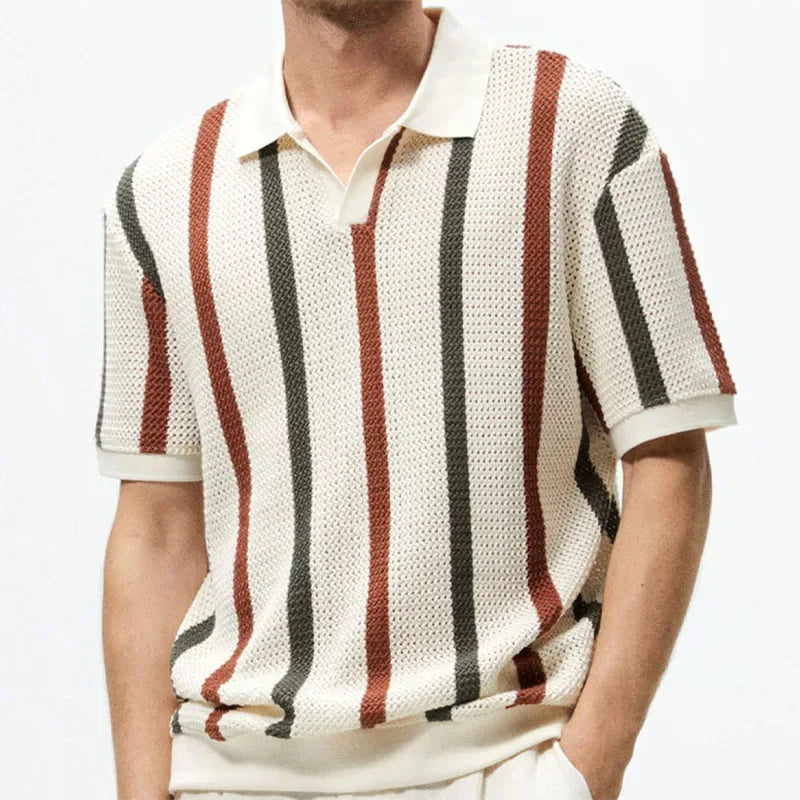 RETRO KNITTED POLO SHIRT CARLO