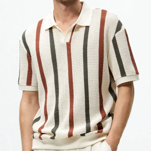 RETRO KNITTED POLO SHIRT CARLO