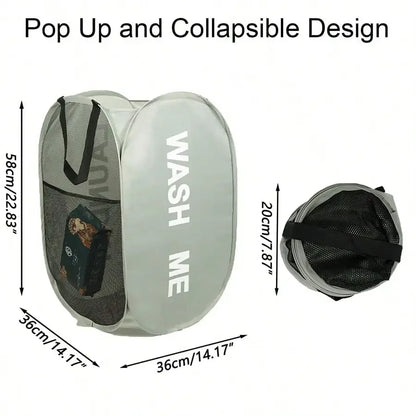 Cesto de ropa sucia portátil desplegable