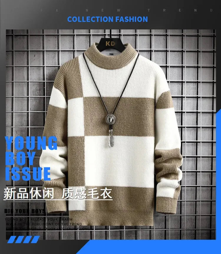 CASUAL PATCHWORK SWEATER