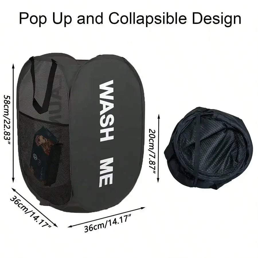 Cesto de ropa sucia portátil desplegable