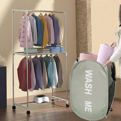 Cesto de ropa sucia portátil desplegable