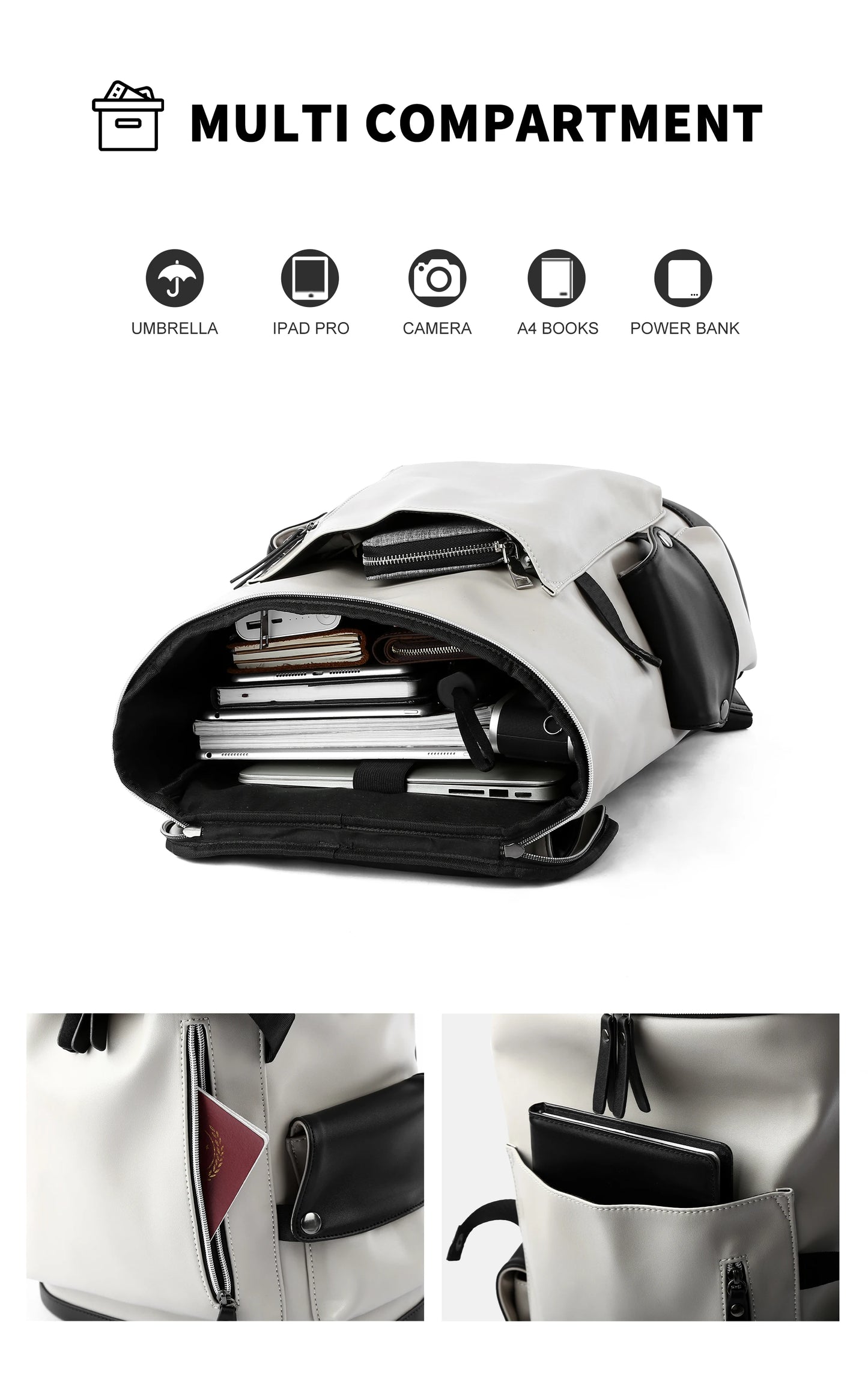 LEATHER MEN BACKPACK 15.6 INCH LAPTOP