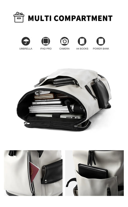 LEATHER MEN BACKPACK 15.6 INCH LAPTOP