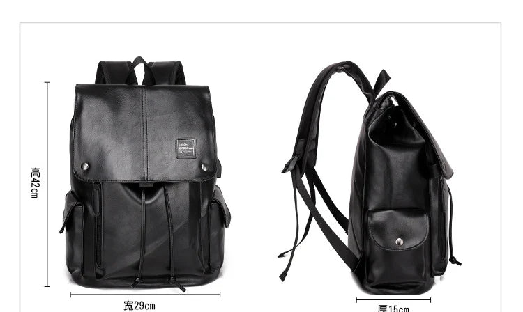 Mode Luxus Marke Leder Männer Rucksack