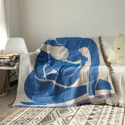 Manta para sofá cama vintage