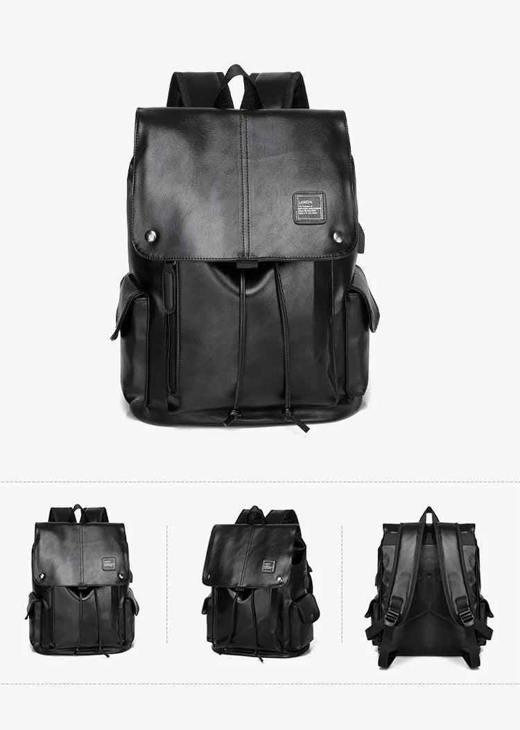 Mode Luxus Marke Leder Männer Rucksack