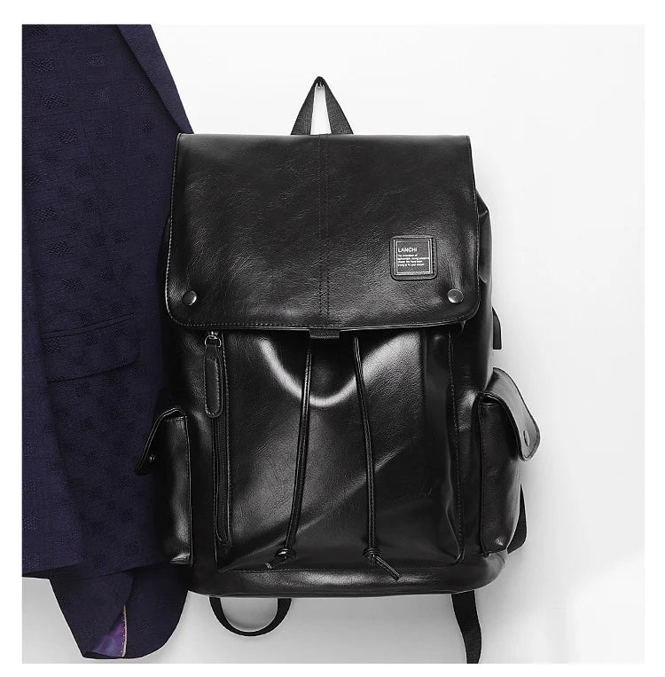 Mode Luxus Marke Leder Männer Rucksack