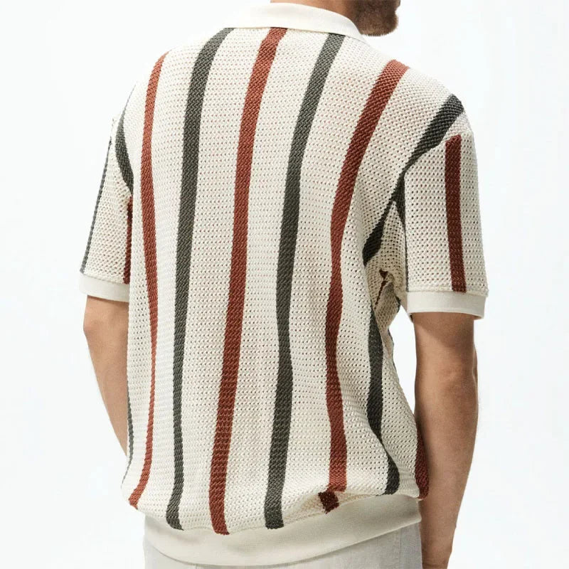 RETRO KNITTED POLO SHIRT CARLO