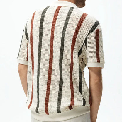 RETRO KNITTED POLO SHIRT CARLO