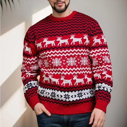CHRISTMAS RED REINDEER SWEATER